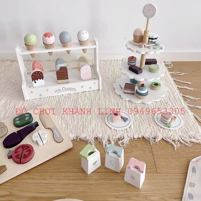 Đồ chơi ấm trà, tháp bánh, kem Nunukids