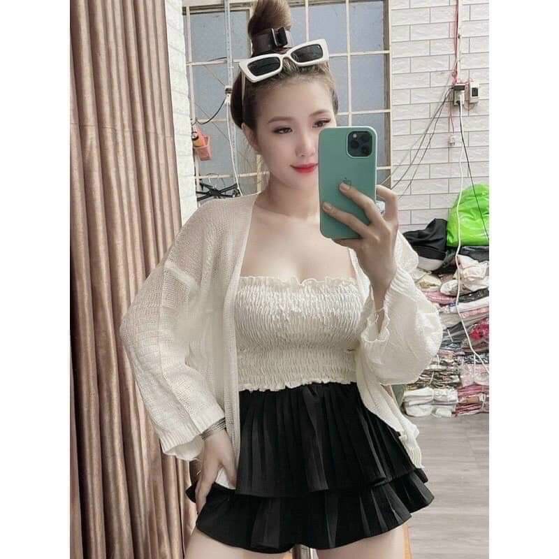Áo Cadigan len mỏng phong cách Hàn Quốc CỰC XINH. SMC