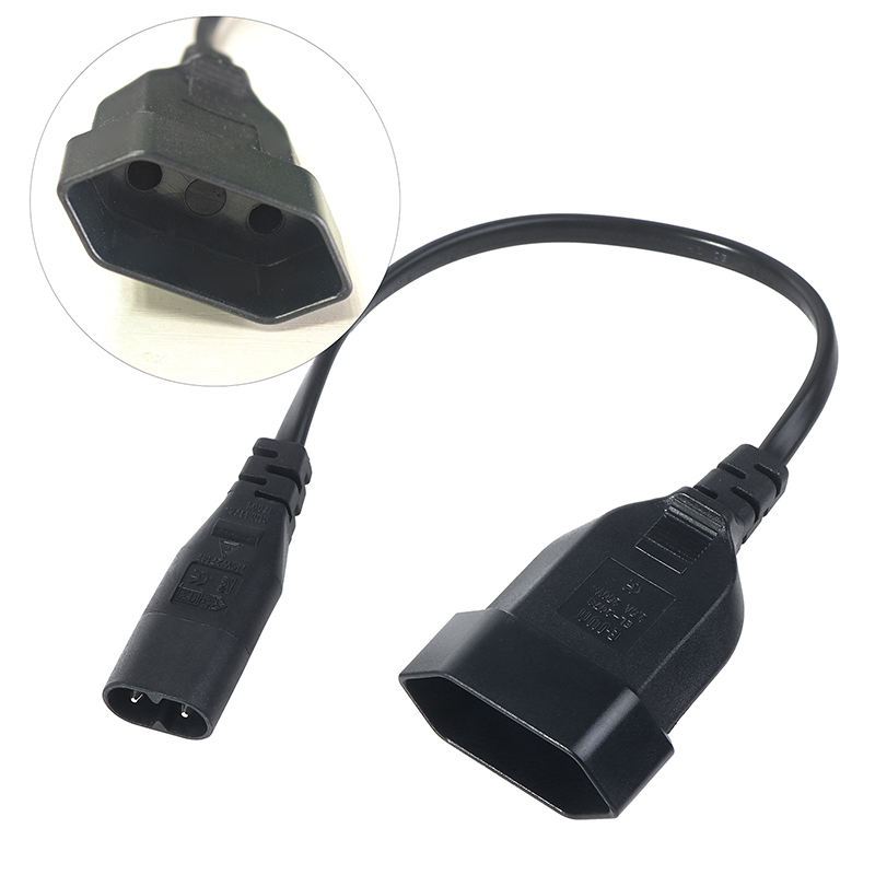 For%20PDU%20UPS%2025cm%20IEC320%20C8%20Male%20To%20Europe%20Schoko%20CEE7/16%20Outlet%20Female%20Socket%20Power%20Extension%20Cable%20-%20Image%209