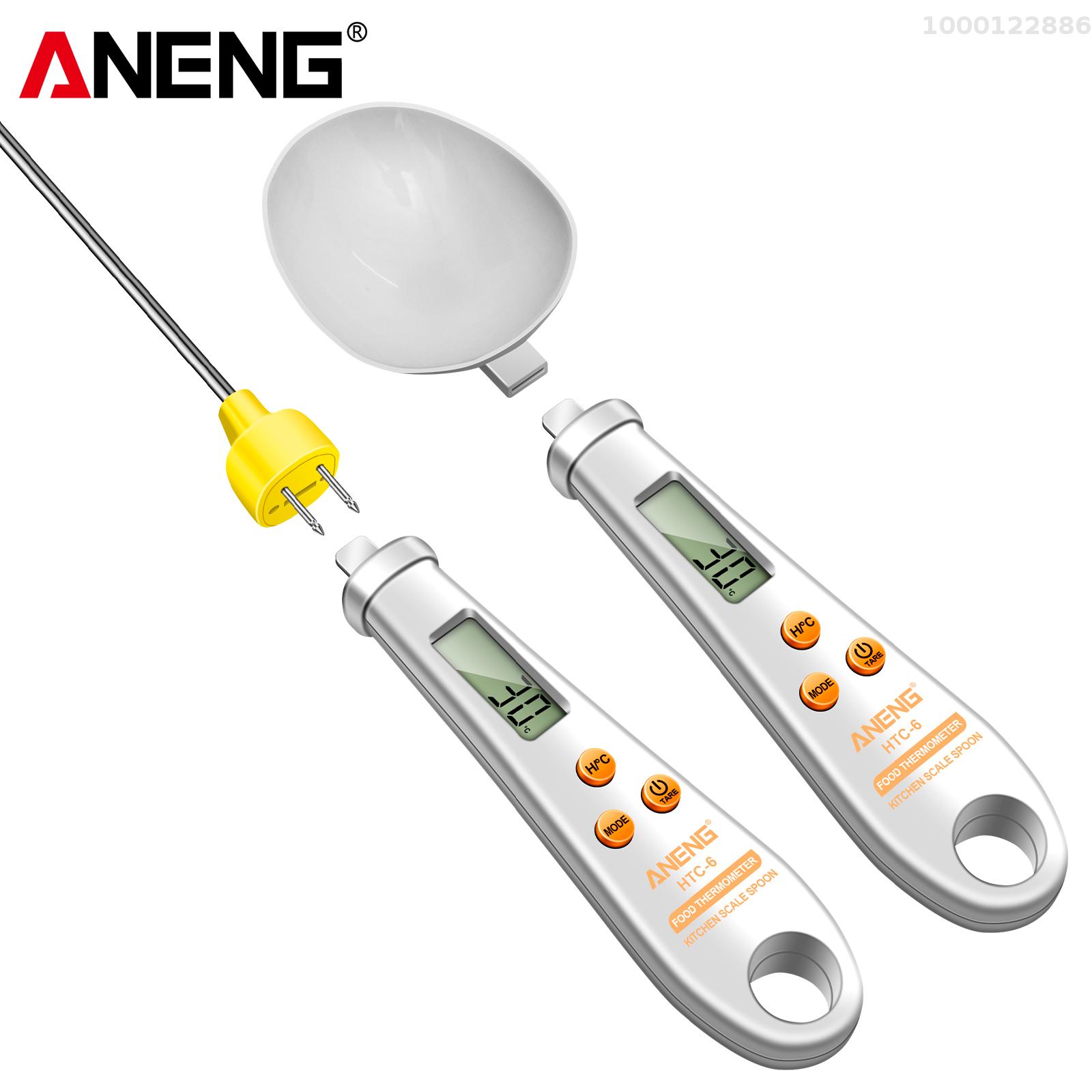 KKmoon ANENG HTC-6 Multifunctional Digital Display 2-in-1 Electronic Scale Measuring Spoon Weighing Gram Meter Measuring Spoon Scale
