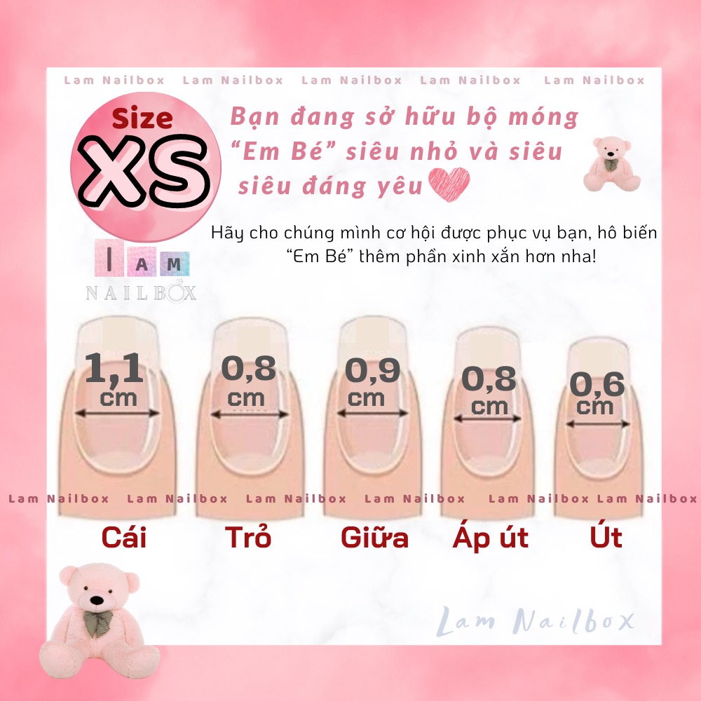 Nailbox thiết kế Bé CỪU trắng siêu CUTE (Code SC04)