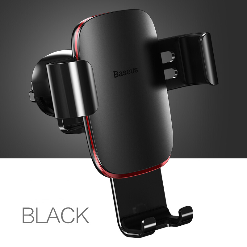 Color : Silver Car Bracket Air Outlet Alloy Silicone Anti-Skid Gravity Traction Mobile Navigation Bracket Triangle Stable Universal 4-6 Inch Mobile Phone