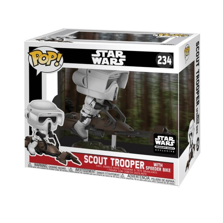 Funko Pop Star Wars Scout Trooper with Speeder Bike 234 Star Wars Smuggler s Bounty Lazada PH