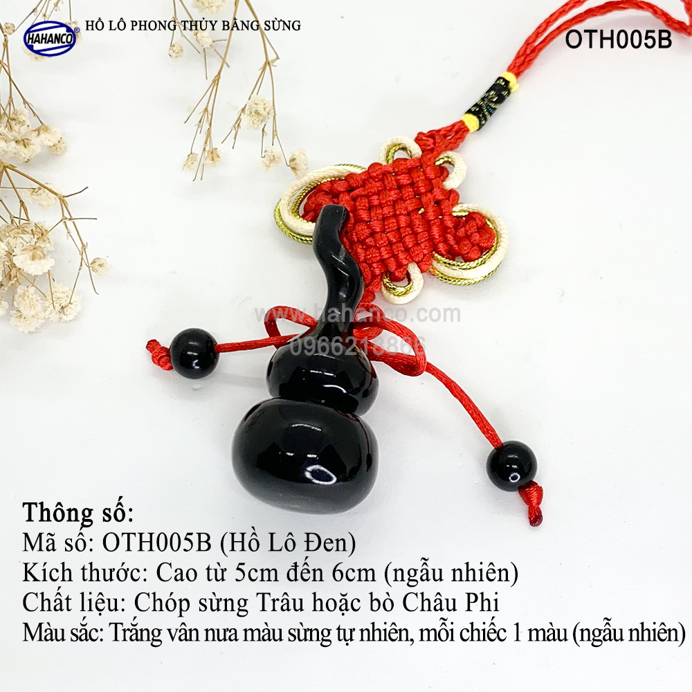 Hồ lô phong thuỷ bằng sừng được làm thủ công 100% - khánh treo ô tô, móc khoá hút tài lộc [OTH005] - HAHANCO