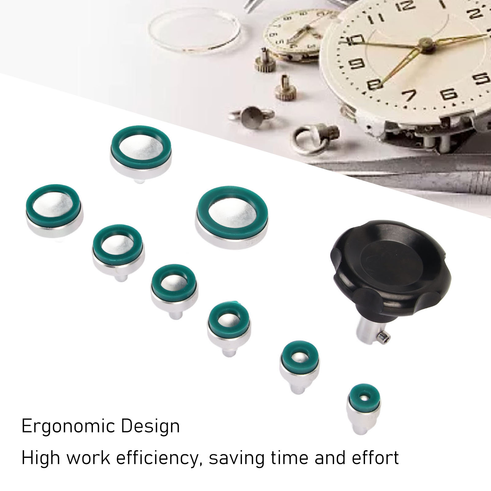 Watch Suction Cup Opener Holder Aluminum Alloy Professional Watchmaker Tool Opener Watch Die 8 Sizes Adjustable Practical Repair Tool for Home