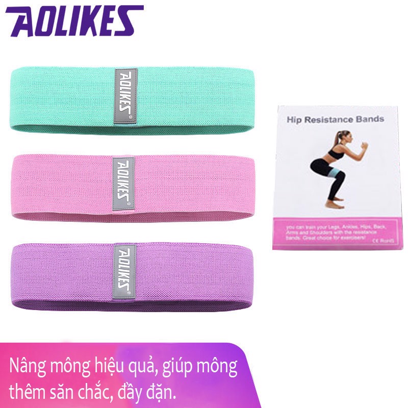 [HCM]Dây đàn hồi kháng lực miniband tập mông Aolikes siêu bền