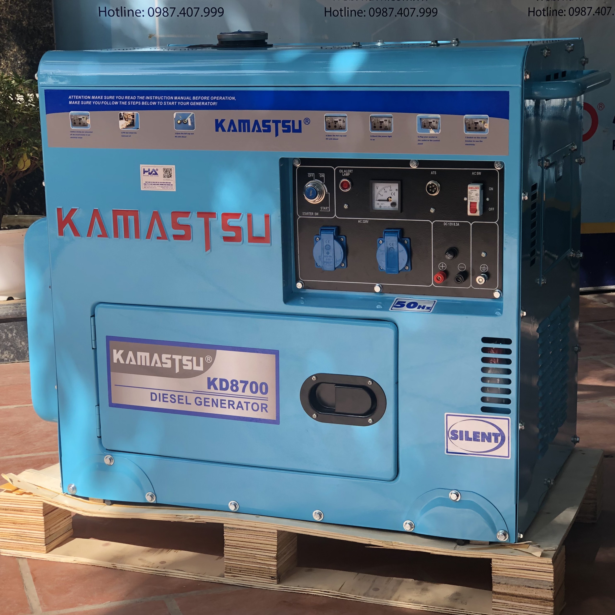 Máy Phát Điện Chạy Dầu 7Kw Kamastsu KD8700