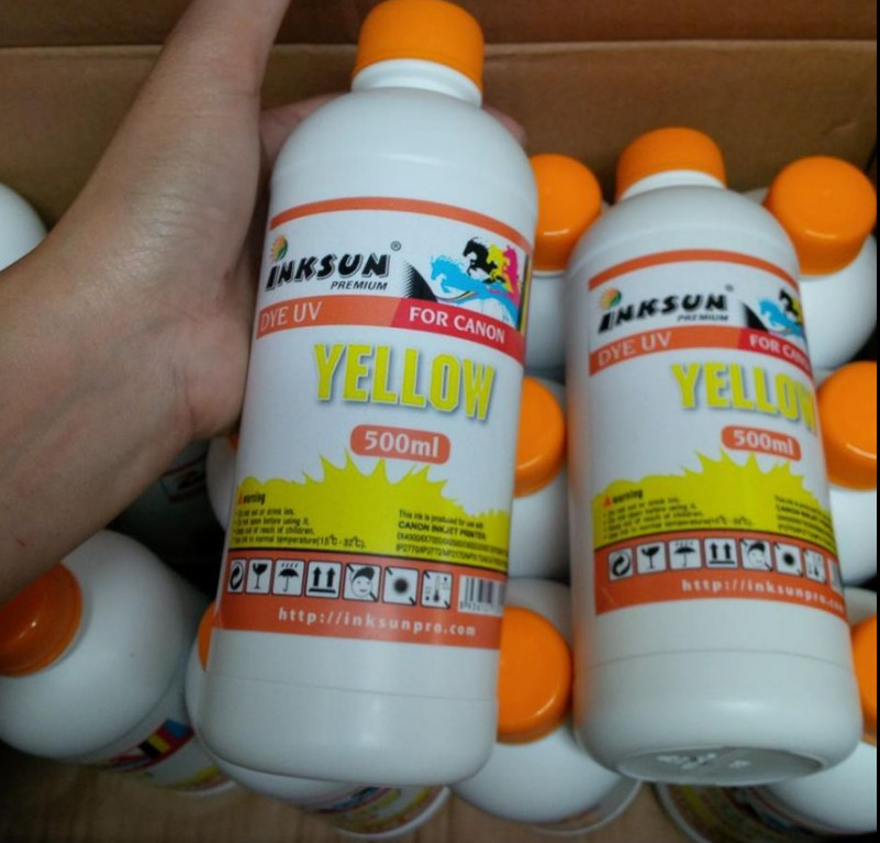Set 2 chai mực Ca non dye uv inksun dung tích 500ml