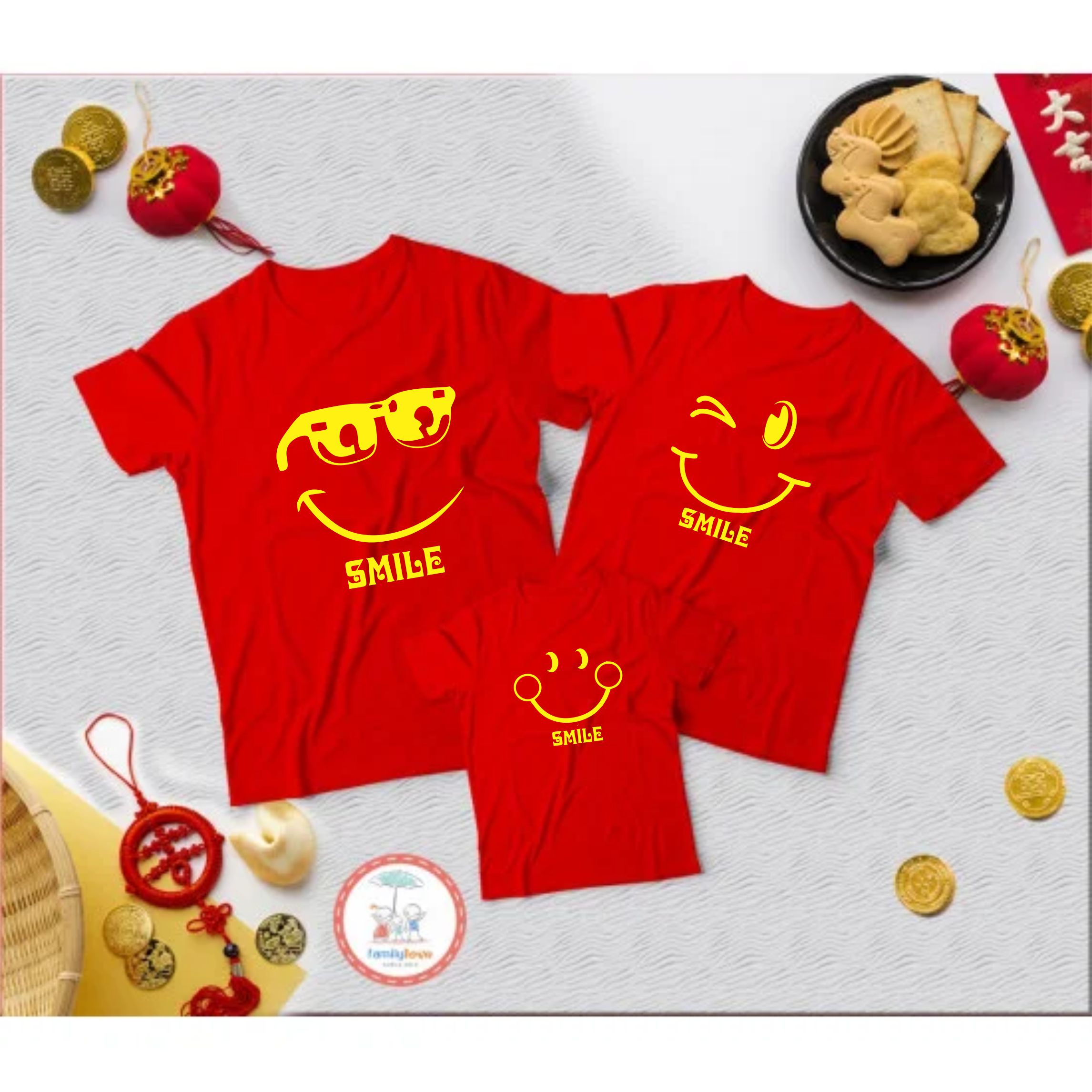 Áo Thun Gia Đình-Mẫu mặt cười