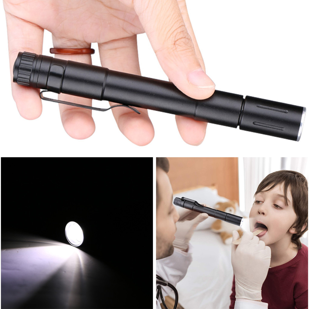 Q5 LED Flashlight Clip Mini Torch Pen Light AAA Lamp Small Lamp