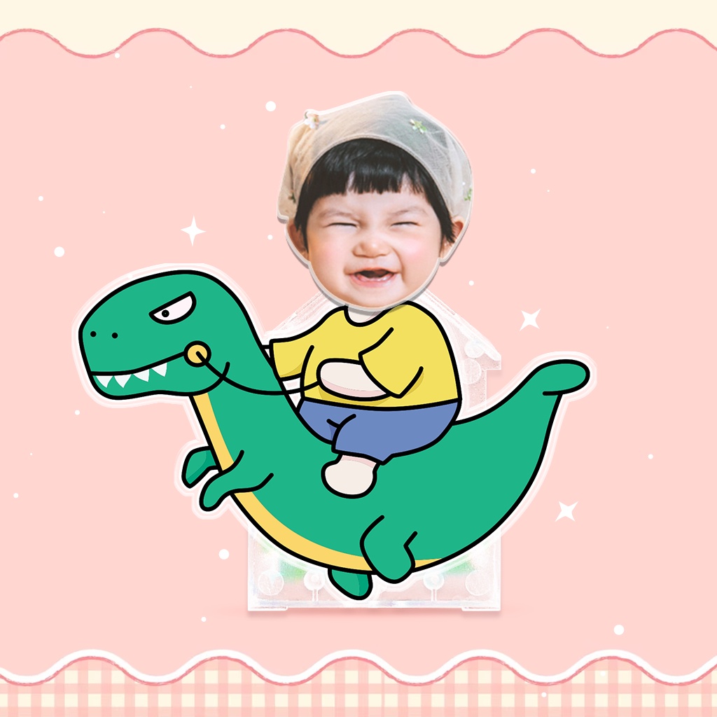 Mô hình standee lắc đầu ghép mặt theo yêu cầu, lắc đầu mô hình chibi cute Ladagift làm quà tặng, trang trí