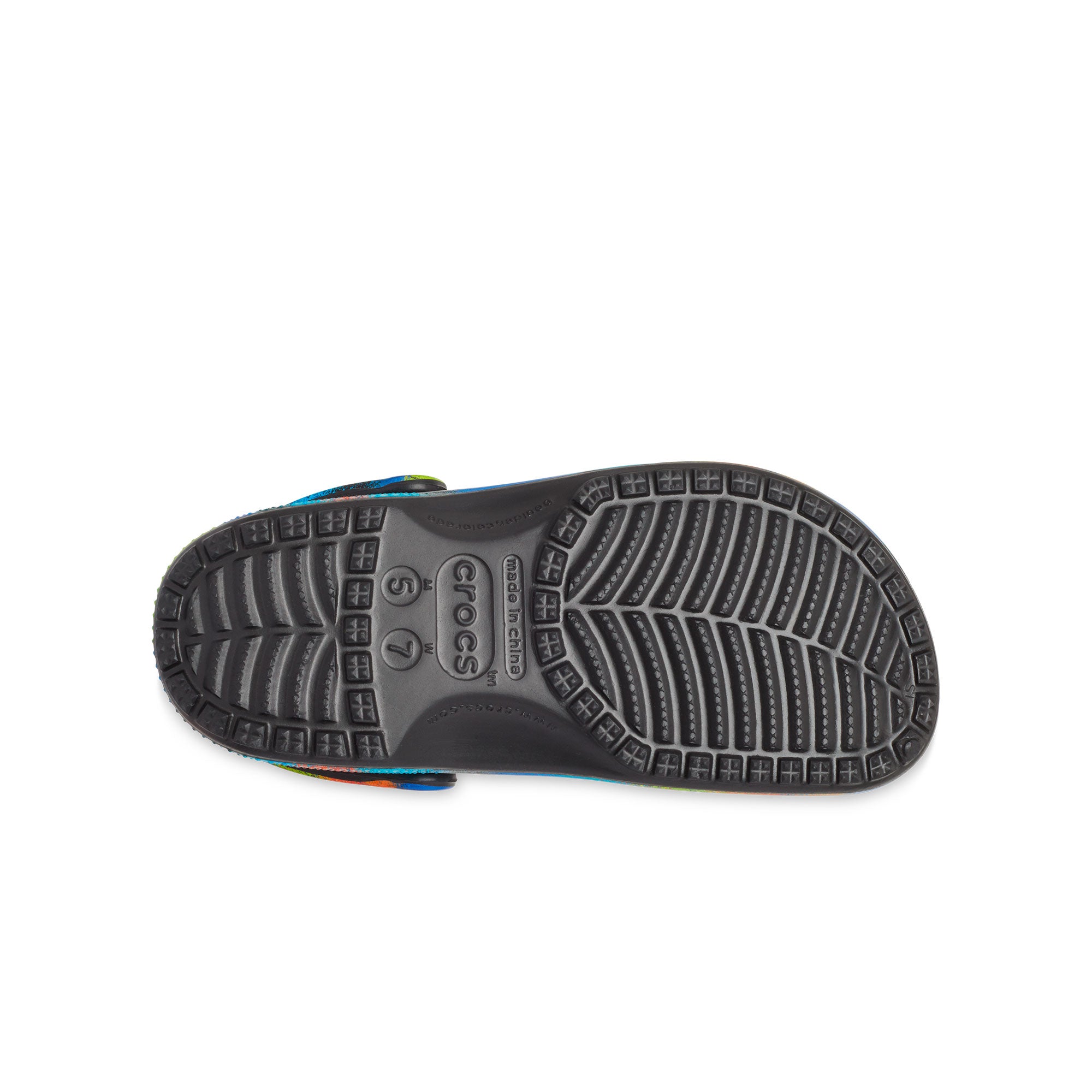 Giày Clog Unisex Crocs Spray Dye Classic - Black - 208054-0C4