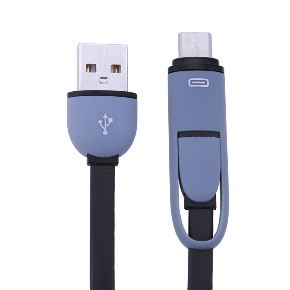2 trong 1 Micro USB Type-C sạc cáp truyền dữ liệu xách tay cáp sạc đồng bộ dữ liệu dây phụ kiện cho điện thoại di động hệ điều hành Android