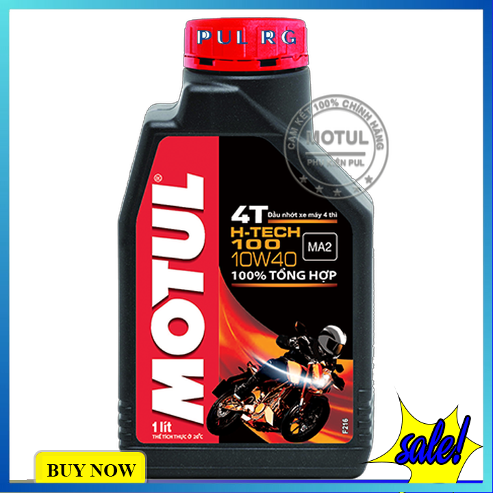 Nhớt xe tay côn pkl motul h-tech 100 4t 10w40 chính hãng