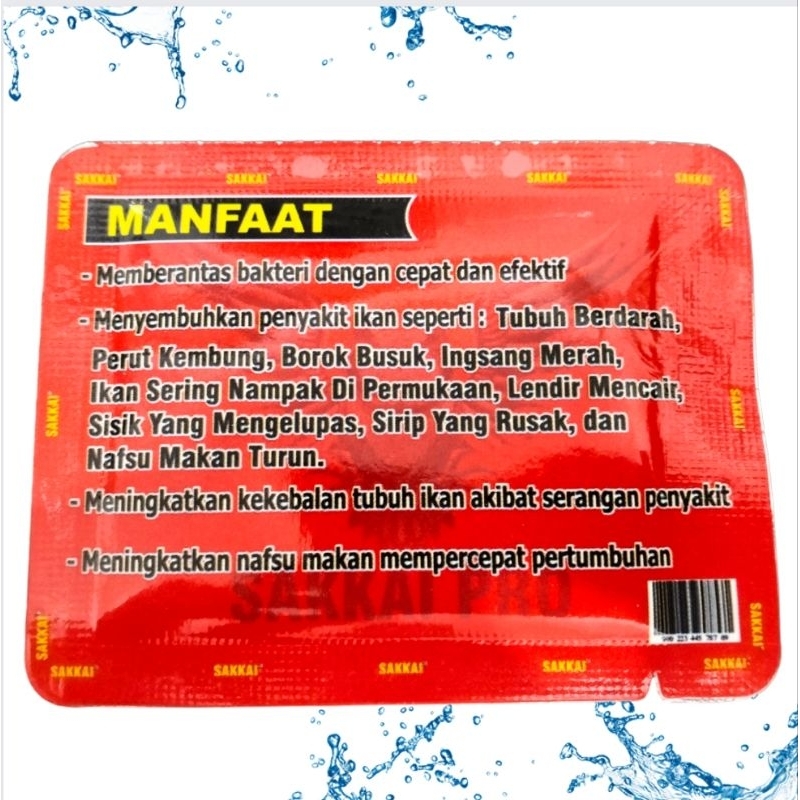 Obat ikan anti jamur ANTIBIOTIK SAKKAI PRO 5GR