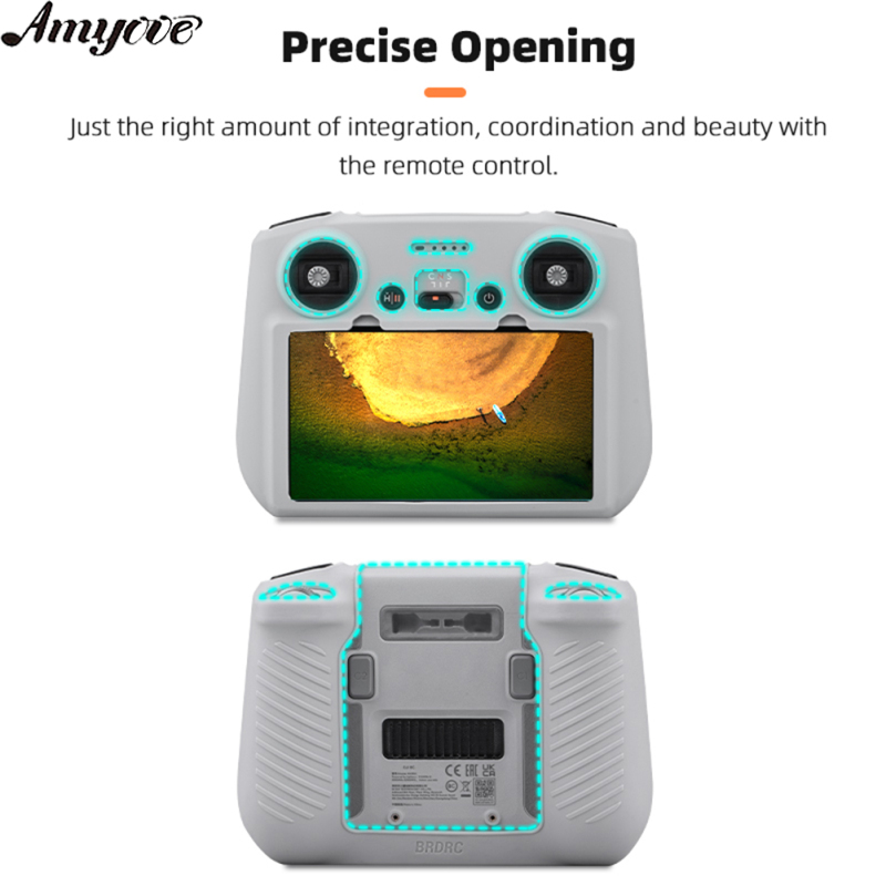 Protective Case Silicone Skin Cover Compatible For Dji Mini 3 Pro Rc With Screen Remote Control Dust Cover