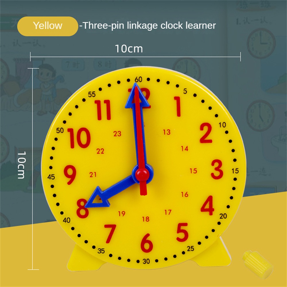 1PC Clock Time Learning Kids Time Learning Clock Kids Clock Teaching Aids 24: 00 Know Learner Time