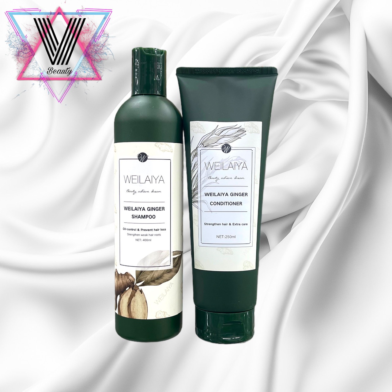 Cặp dầu gội xả gừng Weilaiya hà thủ ô
