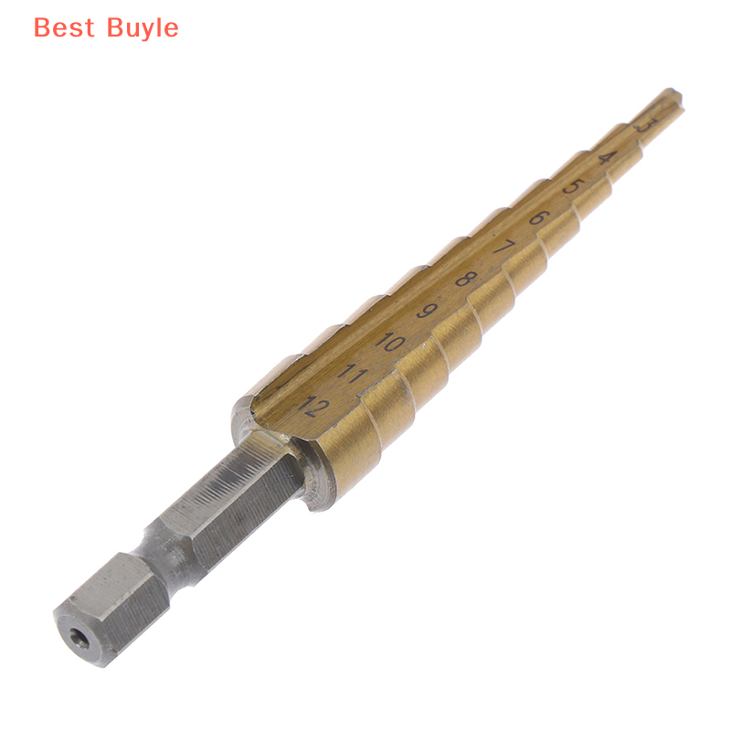 💖Best Buyle HITN Mũi Khoan Bậc Tráng 3-12Mm Mũi Khoan Tay Cầm Lục Giác Dụng Cụ Khoan Kim Loại