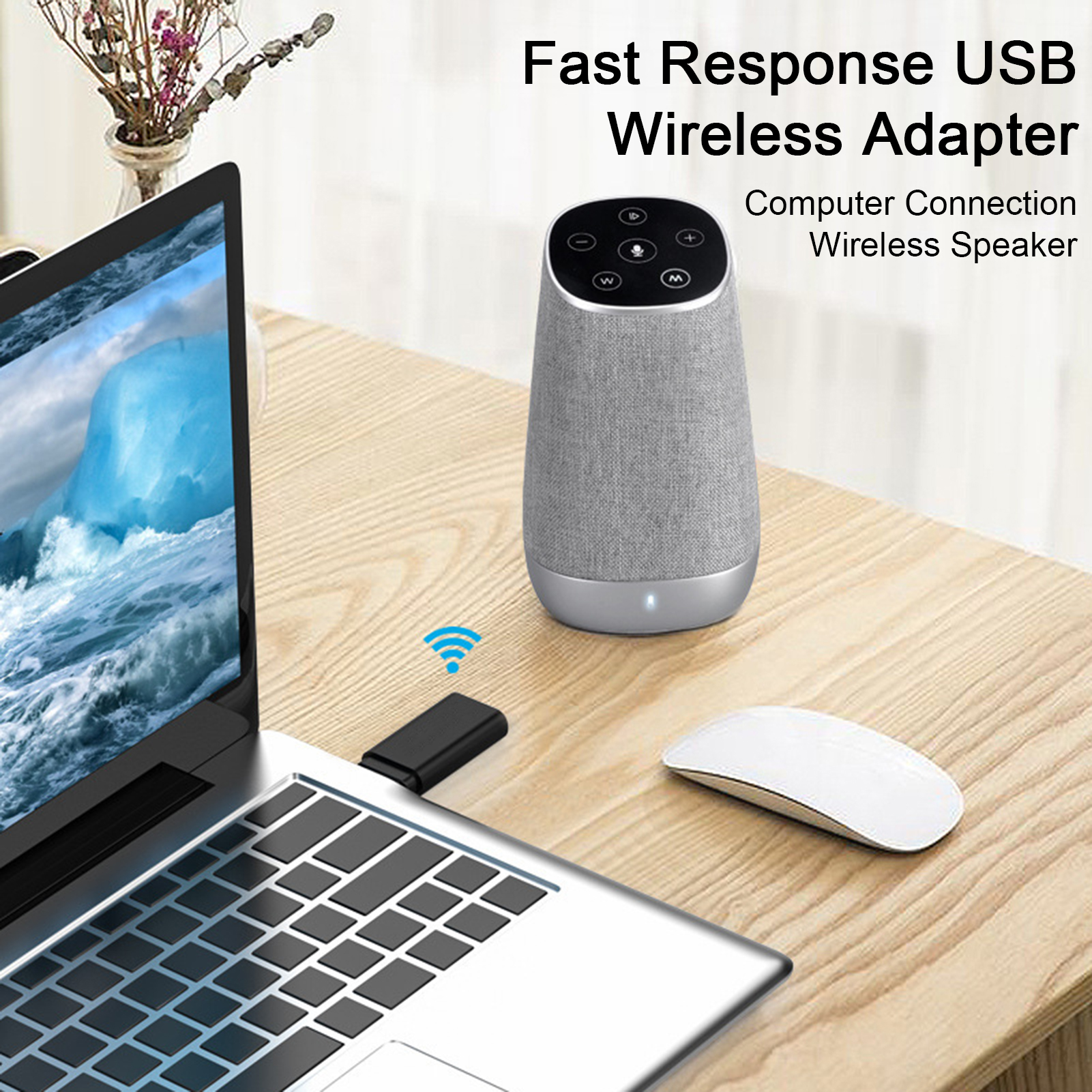 Bluetooth-compatible 5.0 Audio Adapter Plug-and-play Bluetooth-compatible Adapter Wireless Audio Adapter Bluetooth 5.0 Transmitter Receiver for Car Stereo Tv Headphones More Low Latency Plug