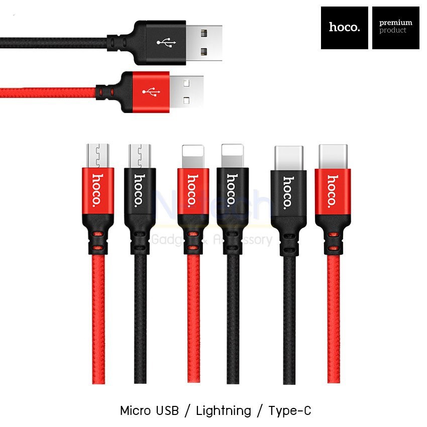 Cáp sạc iphone dài 1m/2m Hoco X14 siêu bền hàng chính hãng