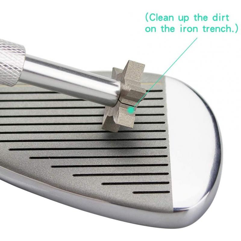 Serciya 6 Cutters (3 U & 3 V) Golf Groove Sharpener Cleaner Fixed Tool, Club Iron Wedge Regrooving Sharpening & Cleaning Kit, V & U Square