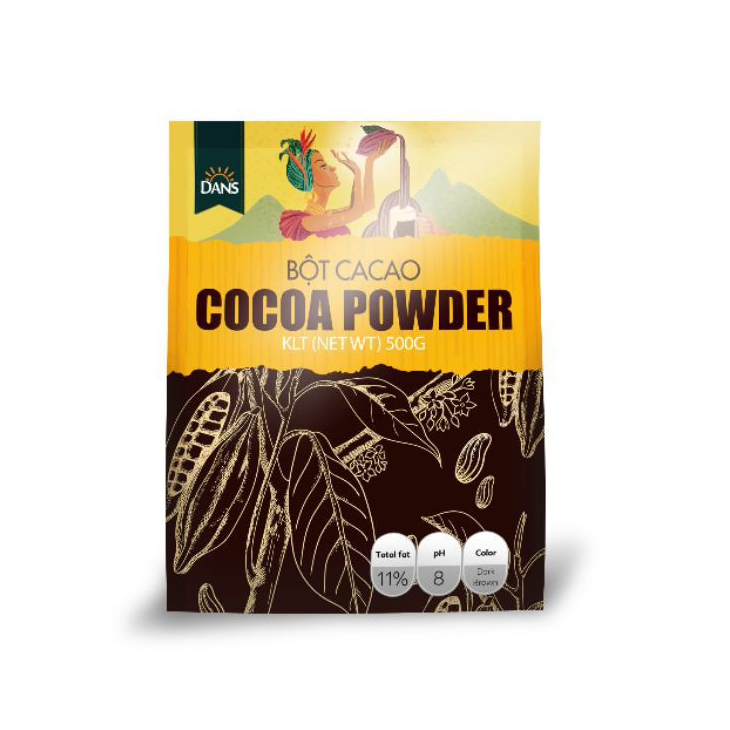 Bột cacao nguyên chất Dans gói 500g