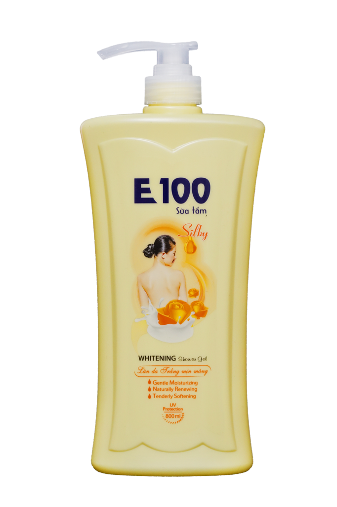 SỮA TẮM E100 SILKY/ROSE - LÀN DA TRẮNG MỊN MÀNG 800ml