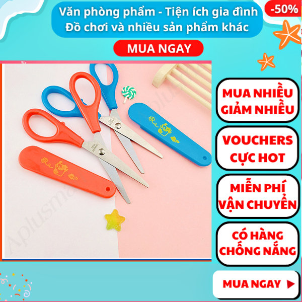 Combo 2 kéo học sinh loại nhỏ giá rẻ , Kéo loại nhỏ mini ,Kéo cắt giấy ,Kéo nhỏ giá rẻ , đồ dùng học tập, Aplusmart
