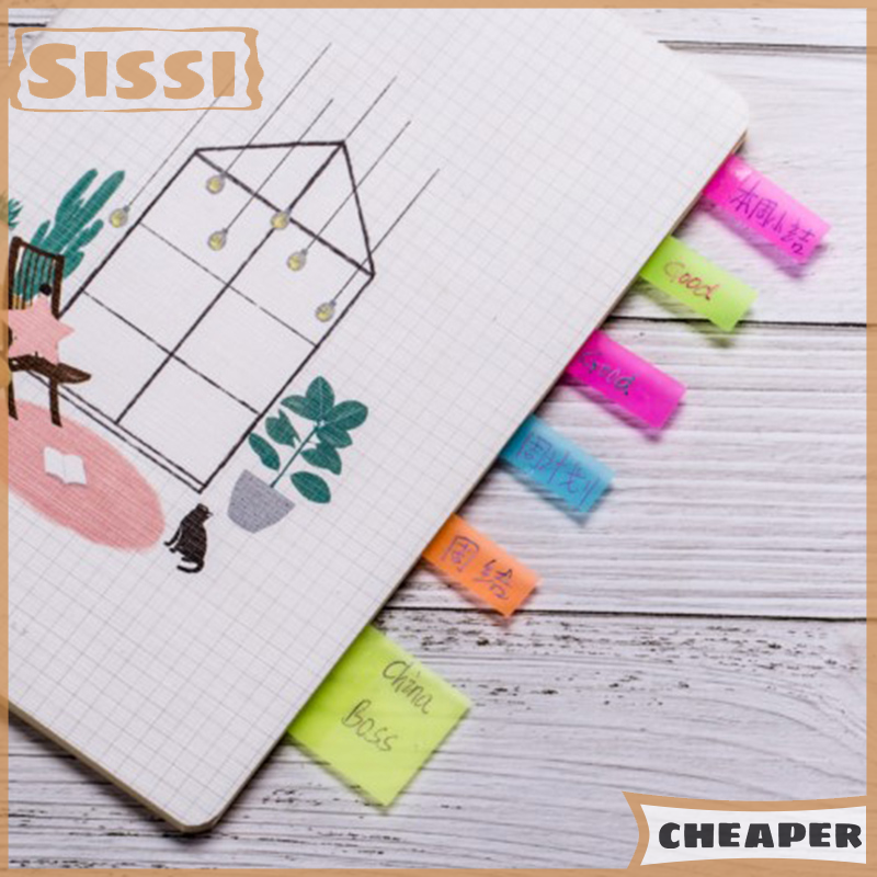 Sissi 100 Sheets Arrow Shape Fluorescent paper Self Adhesive Memo Pad Sticky Notes
