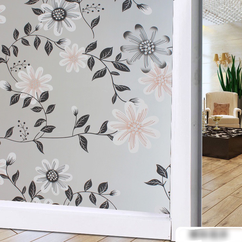 5 mét decal dán kính mờ khổ 60cm rộng có keo - họa tiết nhiều mẫu phk169