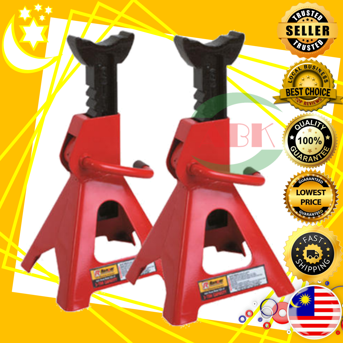 EZYLIF (1 PAIR 2 PCS) 6 TON JACK STAND CAR KAKI JEK KERETA PENYENDAL