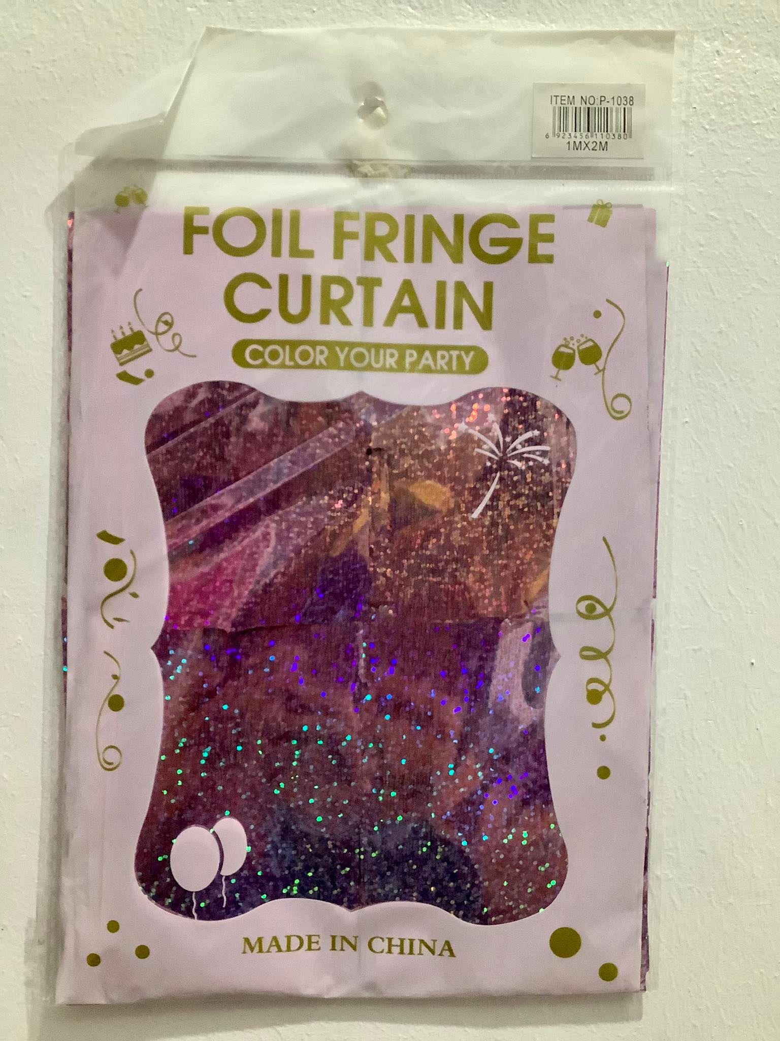 Jual Foil Curtain Fringe Square Kotak Kotak Tirai Rumbai Doff 2x1 M