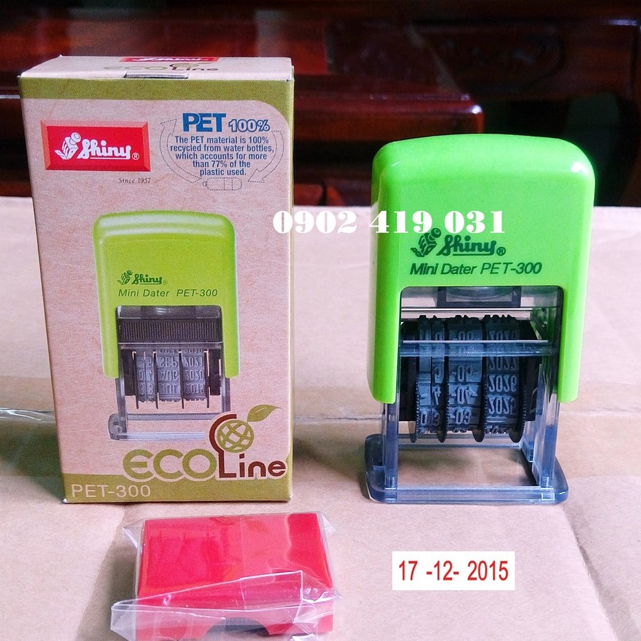 Con Dấu Ngày Tháng Năm PET300 [ Đóng Trên Giấy ]