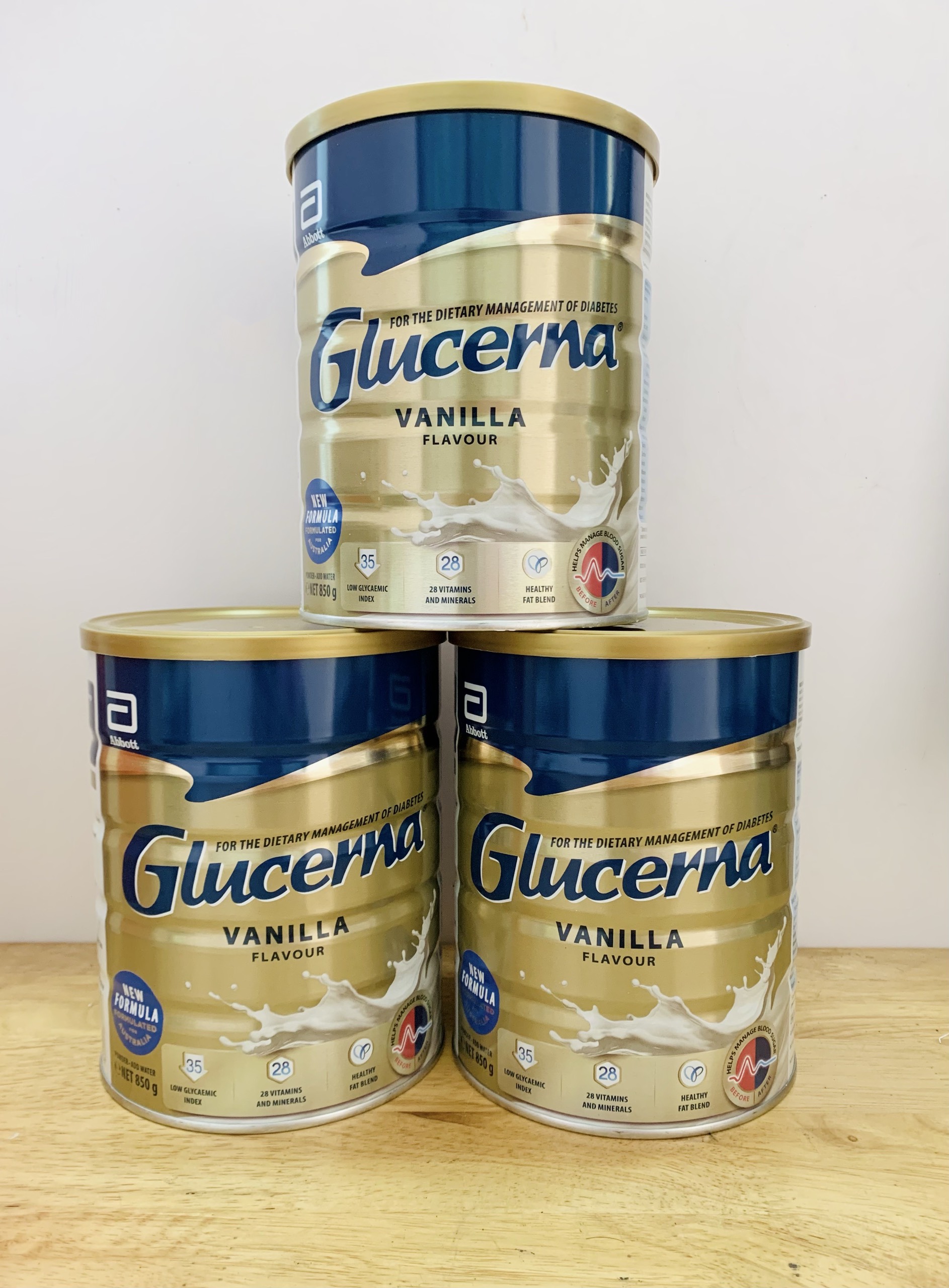 Combo 3 lon sữa bột Glucerna Úc ĐL 850gr - Hàng có sẵn thumbnail