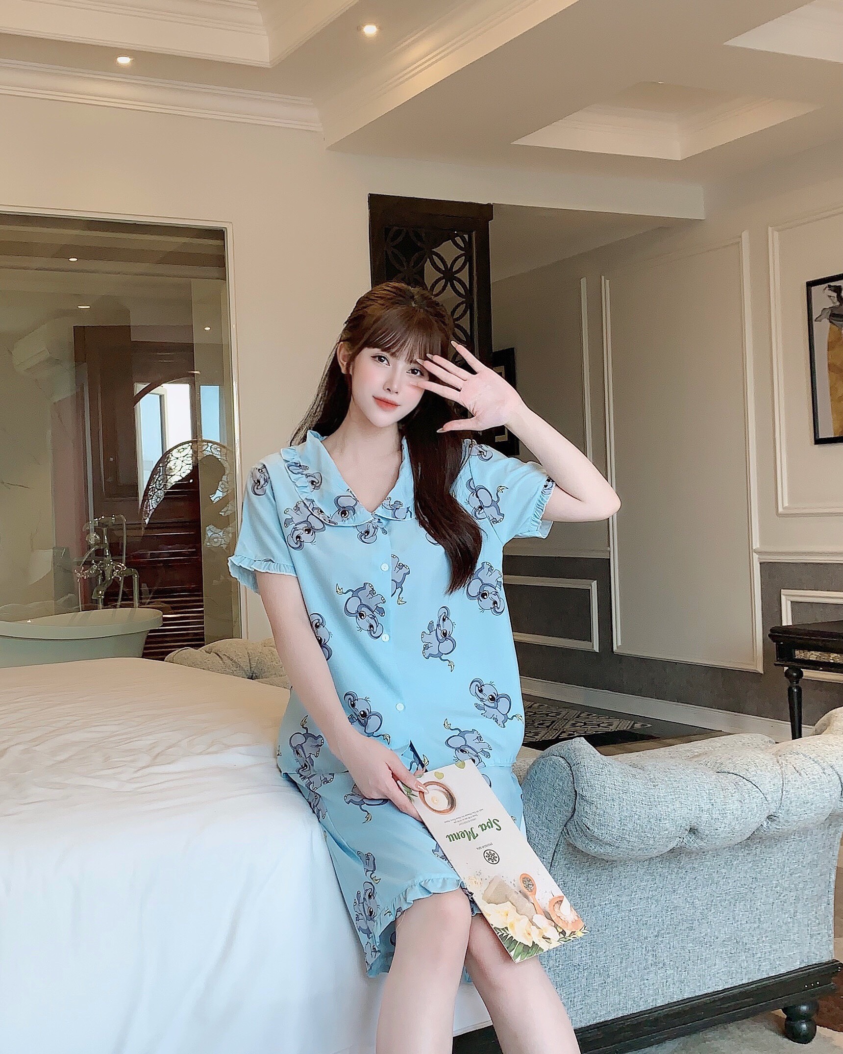[3 size 46-70kg] Đồ bộ LỤA LỬNG BÉ VOI TIỂU THƯ MỀM MỊN DỄ THƯƠNG thời trang