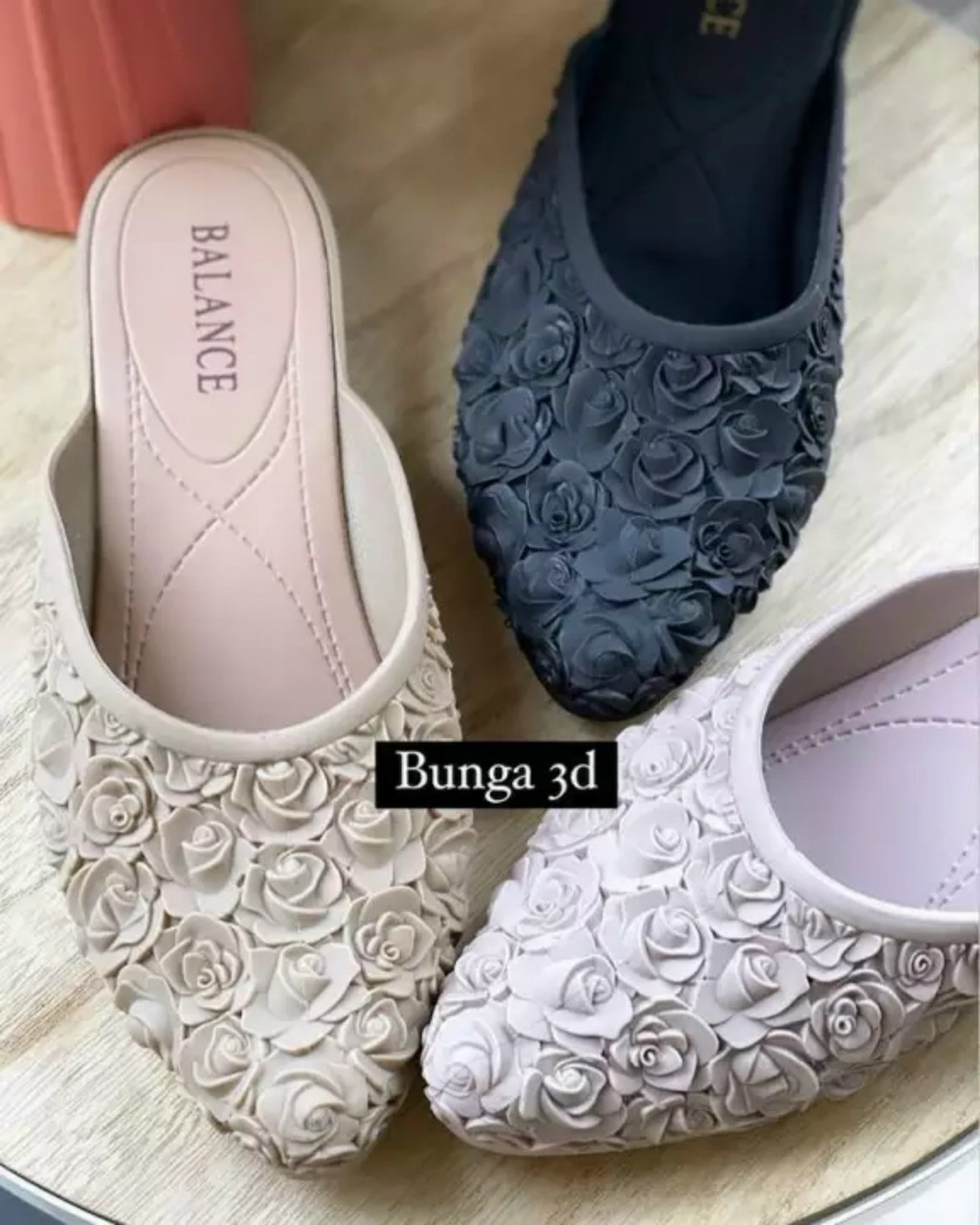Dép sục mủ hoa hồng nổi 3f