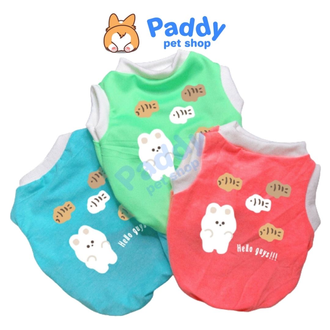Áo Cho Chó Mèo Vải Thun 3 Lỗ Cute