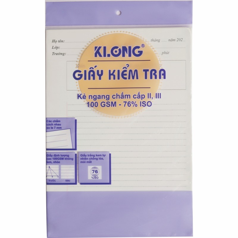 Xấp giấy kiểm tra cấp 2,3 b5 klong