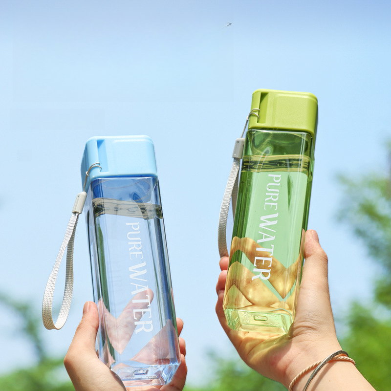 Water Bottle With Handle Simple Water Bottle Heat-resistant Plastic Bottle Creative Portable Cup Personalized Water Bottle