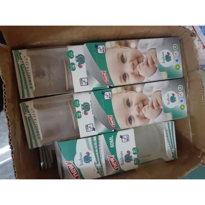 Bình sữa sơ sinh 60 ml Babuu nhât bản