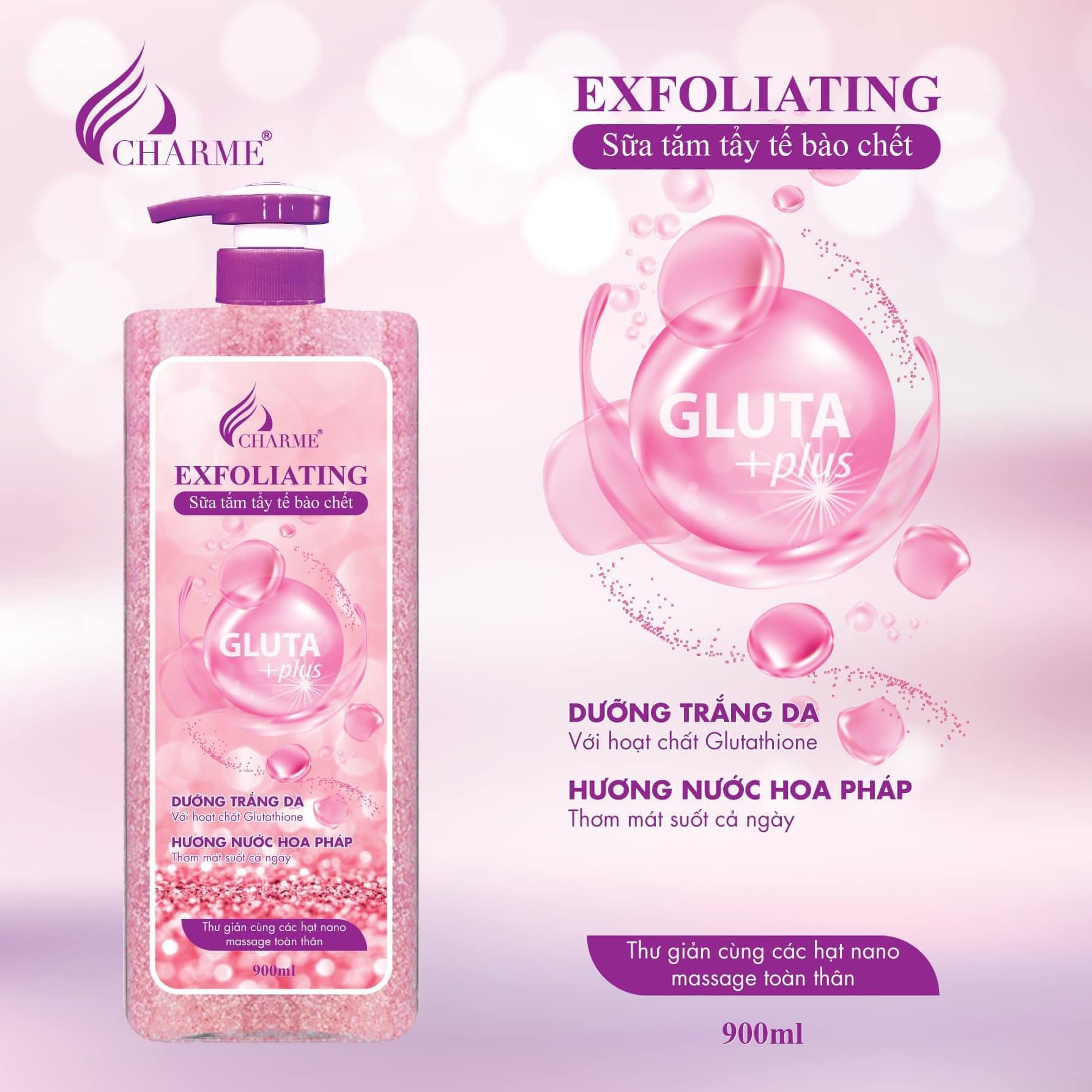 Sữa Tắm Charme_Exfoliating 900ml