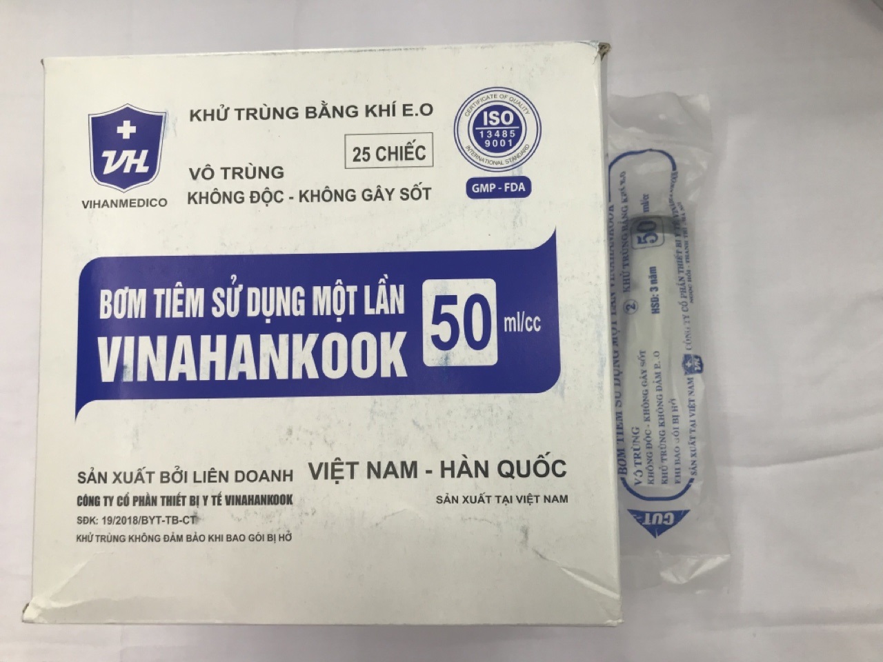 Bơm tiêm Vinahankook 50ml/cc Cho ăn