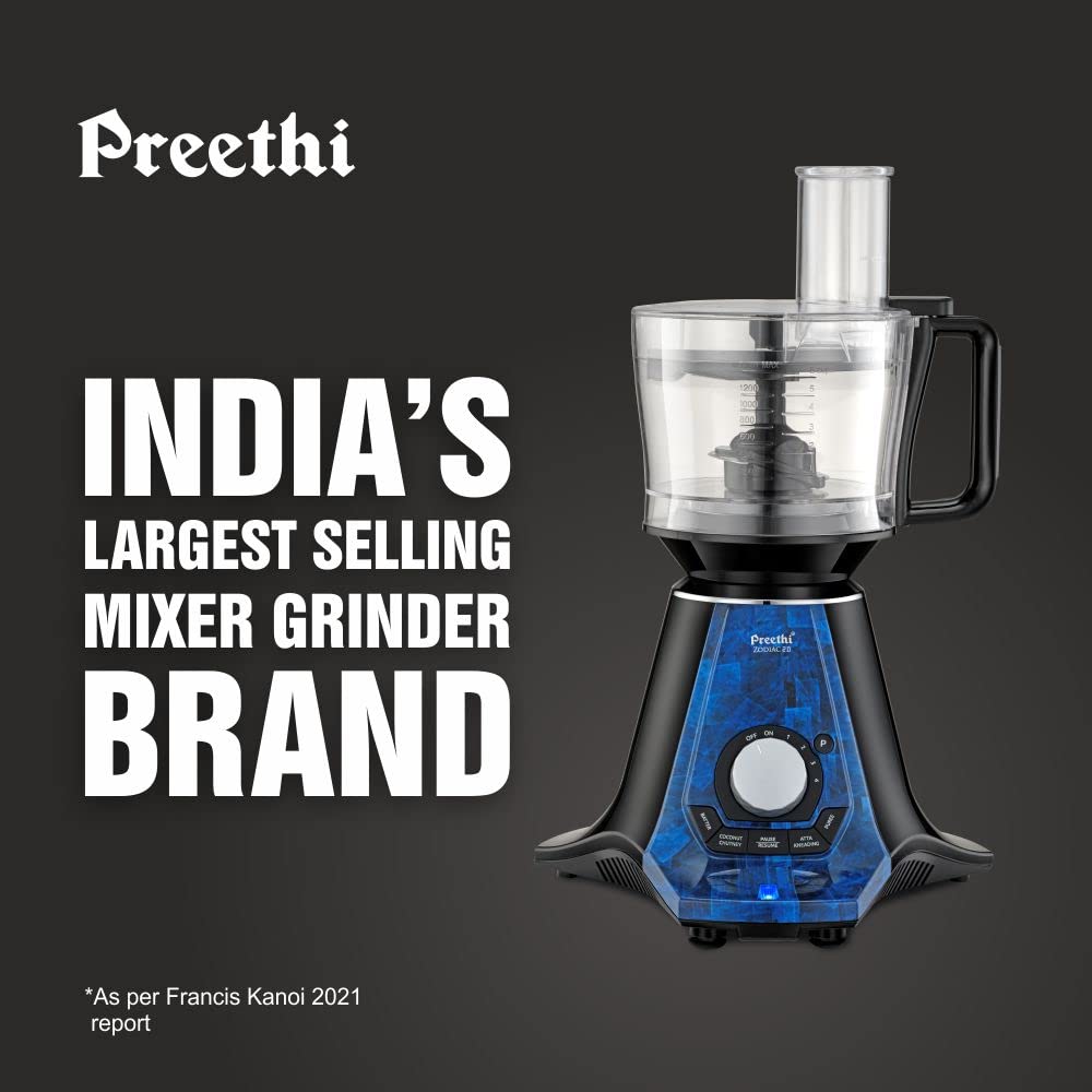 Preethi Zodiac 2.0 Mixer Grinder 1000 Watt with 4 Jars | Lazada