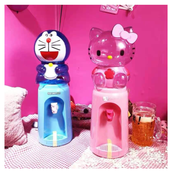 Bình lọc nước mini trẻ em hình thú DOREMON và HELLO-KITTY