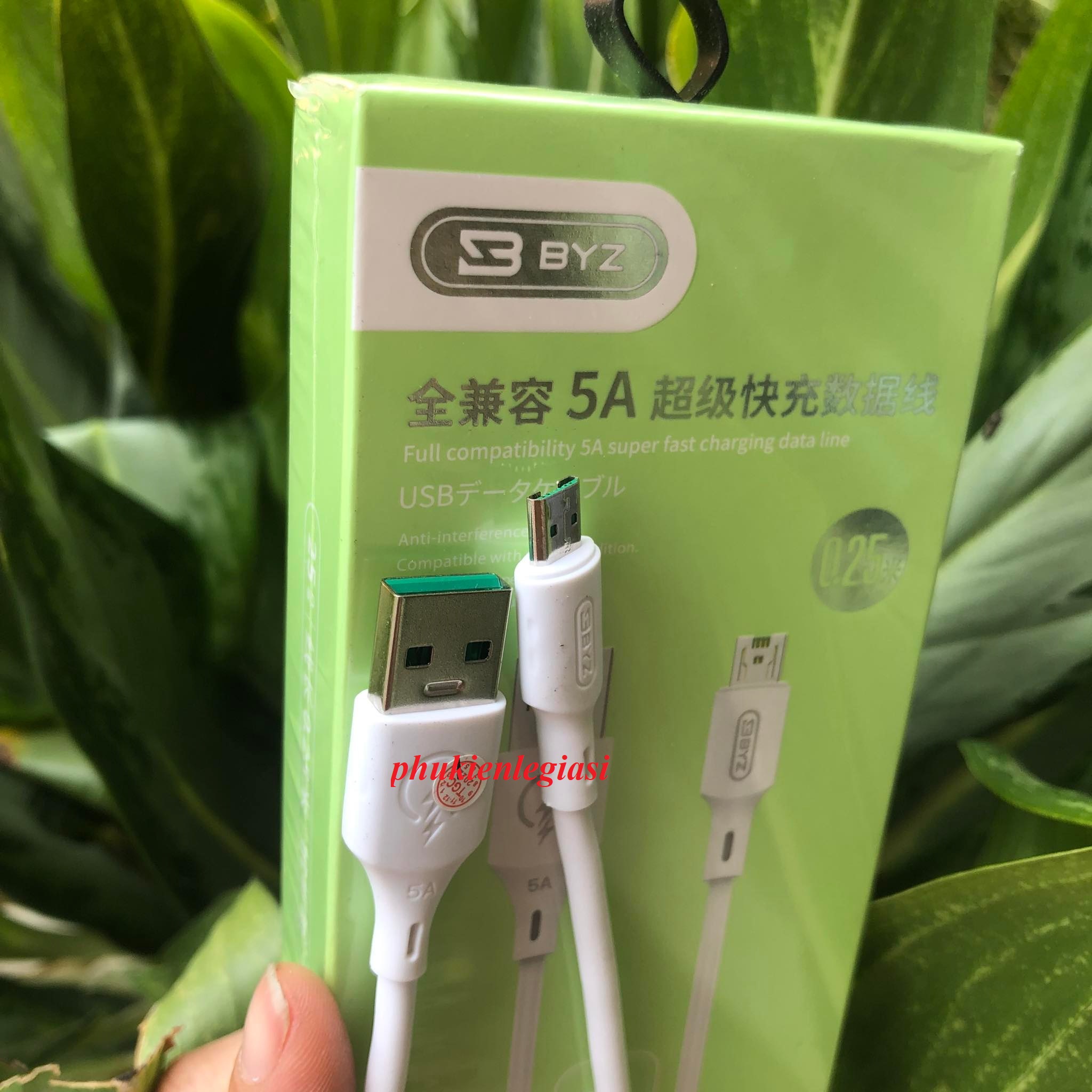 Cáp sạc ngắn 25CM BYZ X2 các đầu micro usb type c Iphone