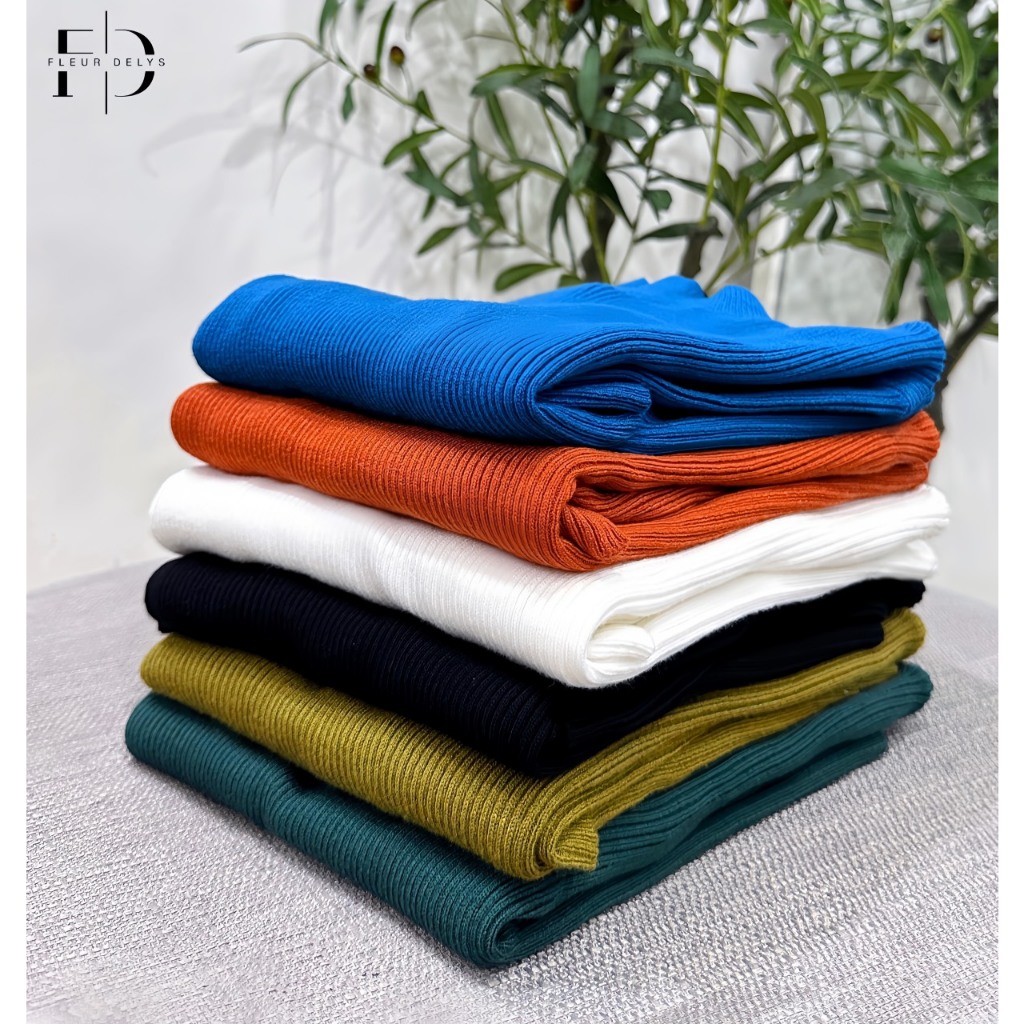Áo len tăm cổ 3 phân Delys tay lỡ - AC312