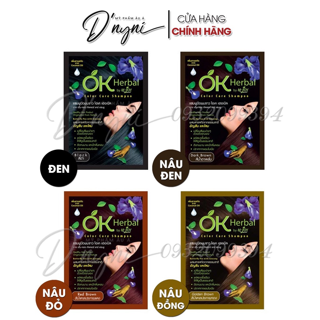 Dầu Gội Nhuộm Tóc OK Herbal by M-Joy 30ml - Thái Lan