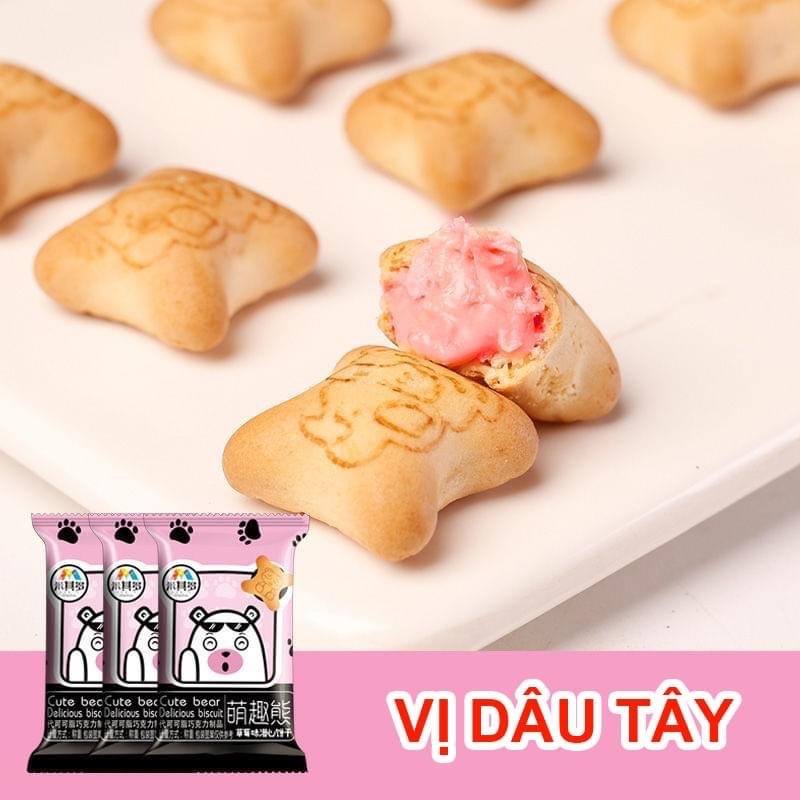 BÁNH GẤU NHÂN KEM CHOCO BEAR MINI NHIỀU VỊ
