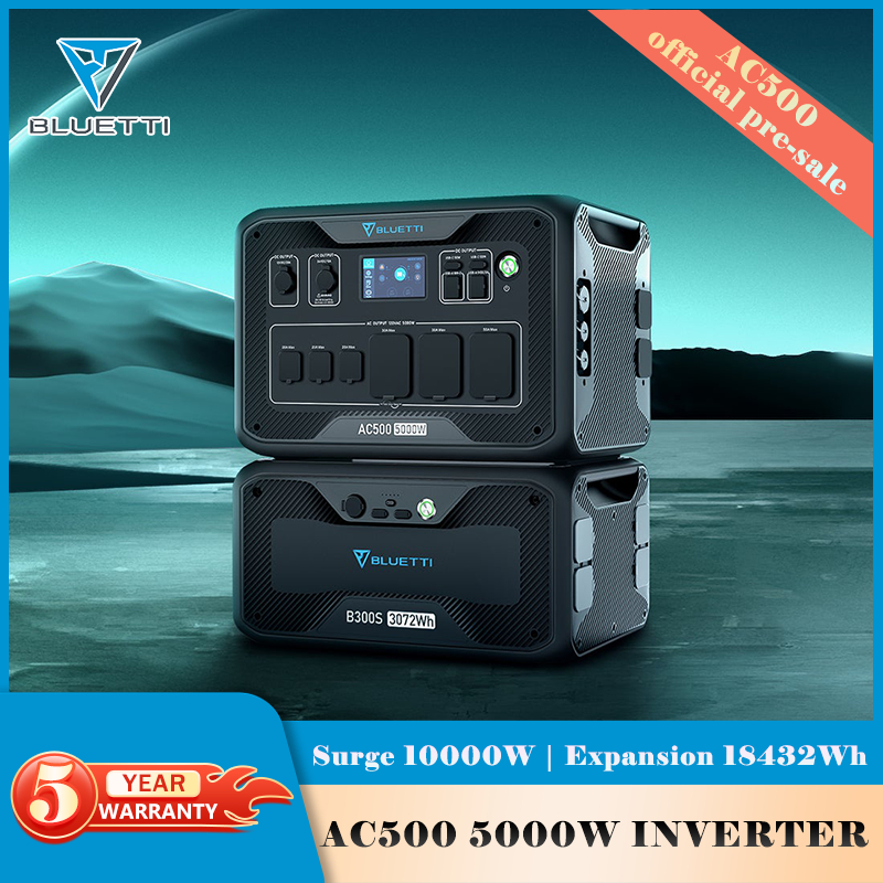 BLUETTI AC500 3072Wh/5000W Inverter LiFePO4 Portable Power Station